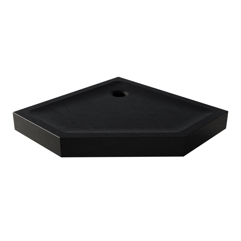 Brodzik pięciokątny czarny MILD STONE 80x80x11.5 NEW TRENDY B-0560