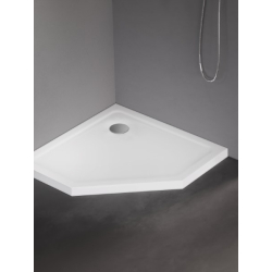 Brodzik pięciokątny biały MILD 80x80x4.5 NEW TRENDY B-0623
