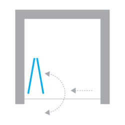 Drzwi wnękowe NEW SOLEO COPPER BRUSHED 90x195 szkło 6 mm NEW TRENDY D-0503A