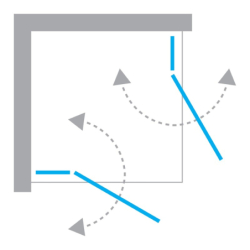 Kabina prysznicowa NEW SOLEO COPPER BRUSHED 110x110x195 szkło 6 mm NEW TRENDY K-2024