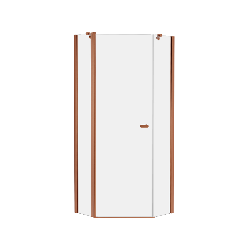 Kabina prysznicowa NEW SOLEO COPPER BRUSHED 80x80x195 szkło 6 mm NEW TRENDY K-1700