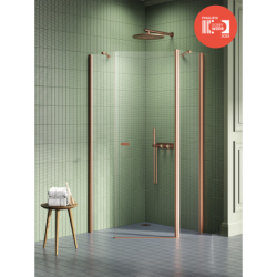 Kabina prysznicowa NEW SOLEO COPPER BRUSHED 80x80x195 szkło 6 mm NEW TRENDY K-1700