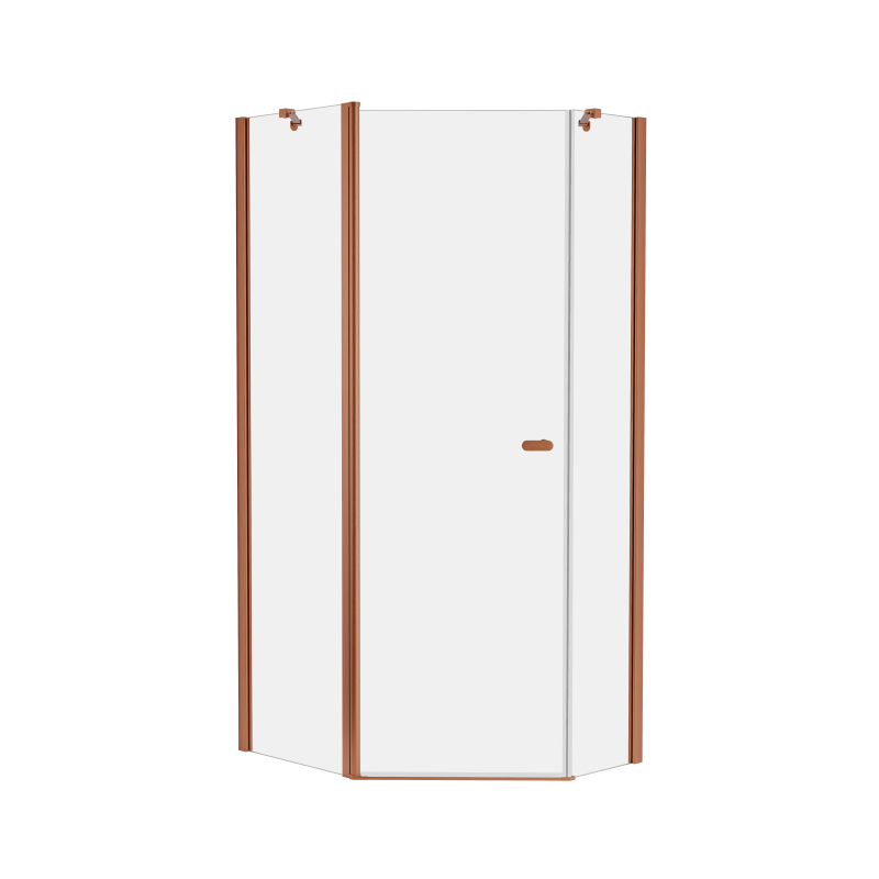 Kabina prysznicowa NEW SOLEO COPPER BRUSHED 100x80x195 szkło 6 mm NEW TRENDY K-1703