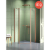 Kabina prysznicowa NEW SOLEO COPPER BRUSHED 90x90x195 szkło 6 mm NEW TRENDY K-1705
