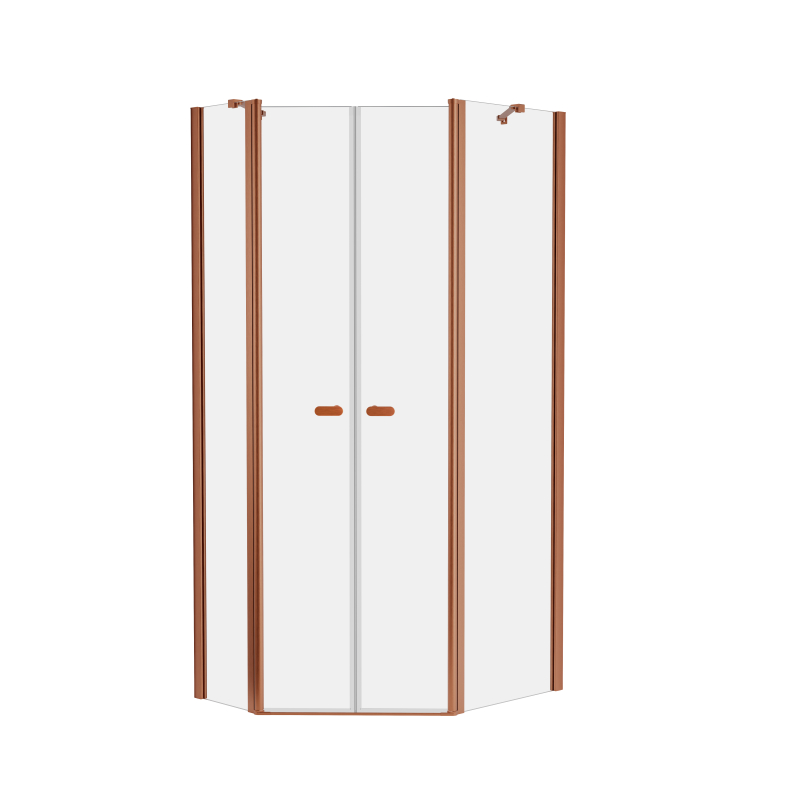 Kabina prysznicowa NEW SOLEO COPPER BRUSHED 100x80x195 szkło 6 mm NEW TRENDY K-1706