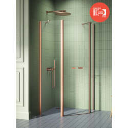 Kabina prysznicowa NEW SOLEO COPPER BRUSHED 100x80x195 szkło 6 mm NEW TRENDY K-1706