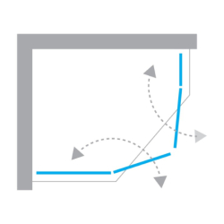 Kabina prysznicowa NEW SOLEO COPPER BRUSHED 100x80x195 szkło 6 mm NEW TRENDY K-1706