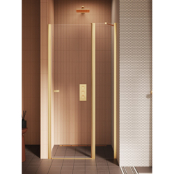 Drzwi wnękowe NEW SOLEO GOLD BRUSHED 100x195 szkło 6 mm NEW TRENDY D-0772A