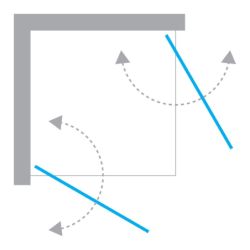 Kabina prysznicowa NEW SOLEO GOLD BRUSHED 100x100x195 szkło 6 mm NEW TRENDY K-4233