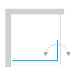 Kabina walk-in NEW SOLEO GOLD BRUSHED 100x195 szkło 6 mm NEW TRENDY K-4339