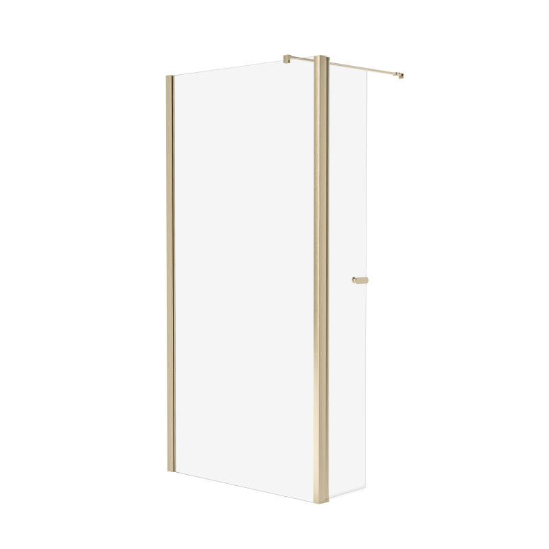 Kabina walk-in NEW SOLEO GOLD BRUSHED 120x195 szkło 6 mm NEW TRENDY K-4344