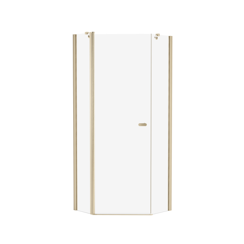 Kabina prysznicowa NEW SOLEO GOLD BRUSHED 80x80x195 szkło 6 mm NEW TRENDY K-3581