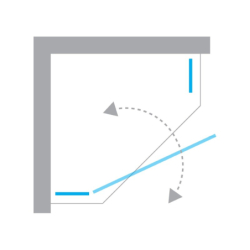 Kabina prysznicowa NEW SOLEO GOLD BRUSHED 80x80x195 szkło 6 mm NEW TRENDY K-3581