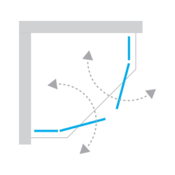 Kabina prysznicowa NEW SOLEO GOLD BRUSHED 100x80x195 szkło 6 mm NEW TRENDY K-3587