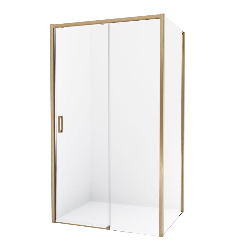 Kabina prysznicowa PRIME GOLD BRUSHED 110x80x200 szkło 6 mm NEW TRENDY D-0787A/D-0329B