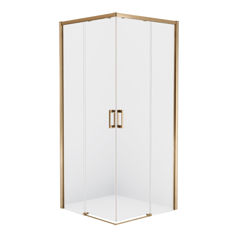 Kabina prysznicowa PRIME GOLD BRUSHED 70x120x200 szkło 6 mm NEW TRENDY D-0778A/D-0789A