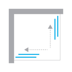 Kabina prysznicowa PRIME GOLD BRUSHED 110x70x200 szkło 6 mm NEW TRENDY D-0786A/D-0787A