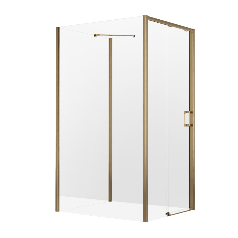 Kabina prysznicowa PRIME GOLD BRUSHED 110x110x200 szkło 6 mm NEW TRENDY K-3931