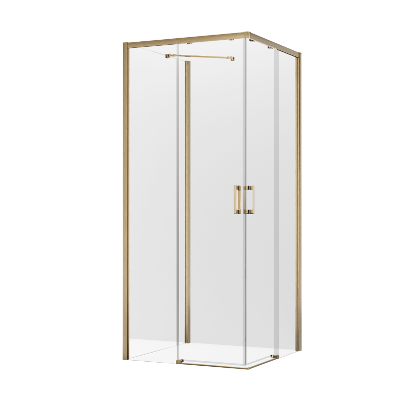 Kabina prysznicowa PRIME GOLD BRUSHED 80x100x200 szkło 6 mm NEW TRENDY K-3971