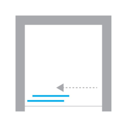 Drzwi wnękowe PRIME COPPER BRUSHED 120x200 szkło 6 mm NEW TRENDY D-0816A