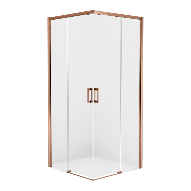 Kabina prysznicowa PRIME COPPER BRUSHED 90x90x200 szkło 6 mm NEW TRENDY D-0810A/D-0811A