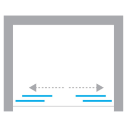 Drzwi wnękowe PRIME GUNMETAL BRUSHED 190x200 szkło 6 mm NEW TRENDY D-0905A