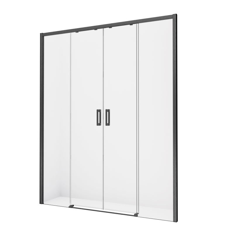 Drzwi wnękowe PRIME GUNMETAL BRUSHED 200x200 szkło 6 mm NEW TRENDY D-0906A
