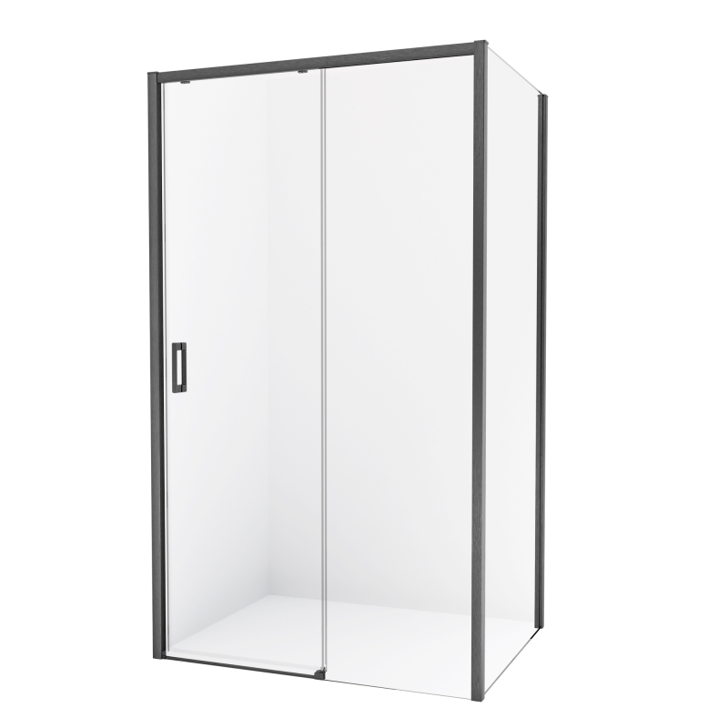 Kabina prysznicowa PRIME GUNMETAL BRUSHED 160x80x200 szkło 6 mm NEW TRENDY D-0898A/D-0353B