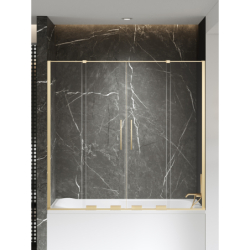 Parawan nawannowy SMART GOLD BRUSHED 170x150 szkło 8 mm NEW TRENDY EXK-7798