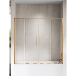 Parawan nawannowy SMART COPPER BRUSHED 130x150 szkło 8 mm NEW TRENDY EXK-7809