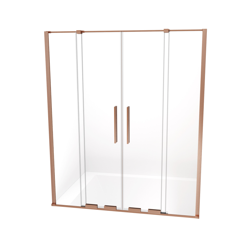 Parawan nawannowy SMART COPPER BRUSHED 170x150 szkło 8 mm NEW TRENDY EXK-7813