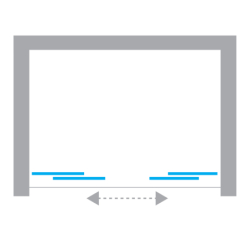 Parawan nawannowy SMART GUNMETAL BRUSHED 150x150 szkło 8 mm NEW TRENDY EXK-7968