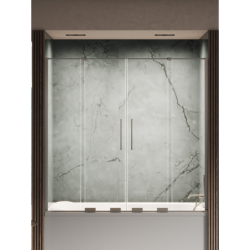 Parawan nawannowy SMART GUNMETAL BRUSHED 170x150 szkło 8 mm NEW TRENDY EXK-7970