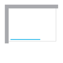 Parawan nawannowy NESTA CHROME 50x150 szkło 8 mm NEW TRENDY P-0191-WL