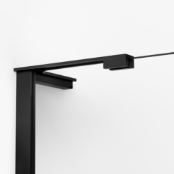 Parawan nawannowy NESTA BLACK 60x150 szkło 8 mm NEW TRENDY P-0198-WL