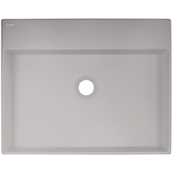 Umywalka granitowa stawiana na blat - 500x400 mm Correo szary metalik DEANTE CQR_SU5S