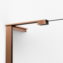 Parawan nawannowy NESTA COPPER BRUSHED 60x150 szkło 8 mm NEW TRENDY P-0216-WL