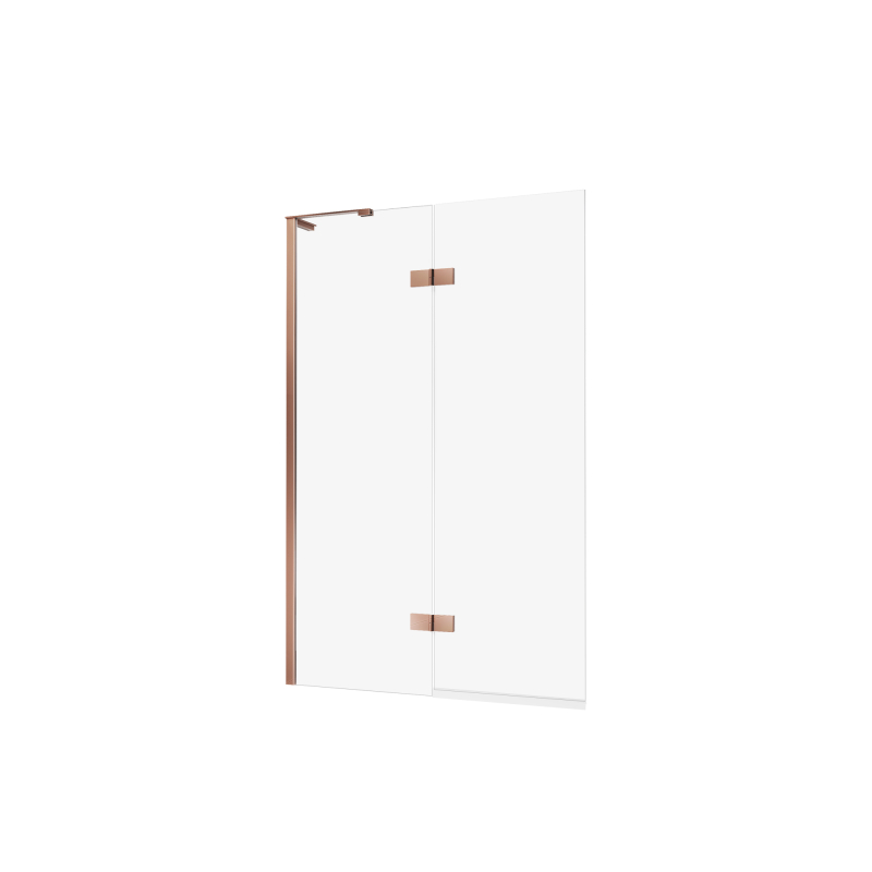 Parawan nawannowy NESTA COPPER BRUSHED 120x150 szkło 6 mm NEW TRENDY P-0255-WL