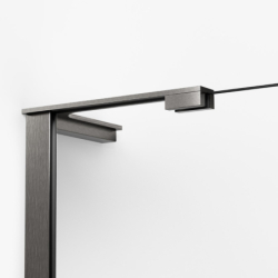 Parawan nawannowy NESTA GUNMETAL BRUSHED 50x150 szkło 8 mm NEW TRENDY P-0221-WL