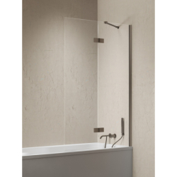 Parawan nawannowy NESTA GUNMETAL BRUSHED 110x150 szkło 6 mm NEW TRENDY P-0259-WL