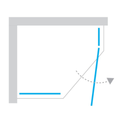 Kabina prysznicowa NESTA CHROME 100x80x200 szkło 6 mm NEW TRENDY K-3695