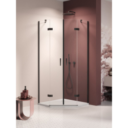 Kabina prysznicowa NESTA BLACK 90x90x200 szkło 6 mm NEW TRENDY K-3790
