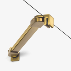 Drzwi wnękowe NESTA GOLD BRUSHED 80x200 szkło 6 mm NEW TRENDY D-0867A