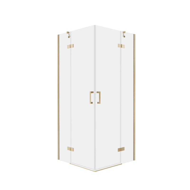 Kabina prysznicowa NESTA GOLD BRUSHED 100x100x200 szkło 6 mm NEW TRENDY K-4472