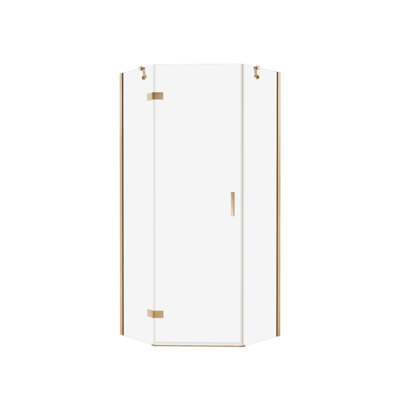 Kabina prysznicowa NESTA GOLD BRUSHED 80x80x200 szkło 6 mm NEW TRENDY K-3800