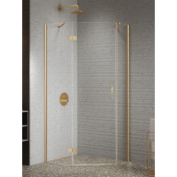 Kabina prysznicowa NESTA GOLD BRUSHED 100x80x200 szkło 6 mm NEW TRENDY K-4486
