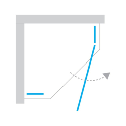 Kabina prysznicowa NESTA LIGHT GOLD 80x80x200 szkło 6 mm NEW TRENDY K-4579