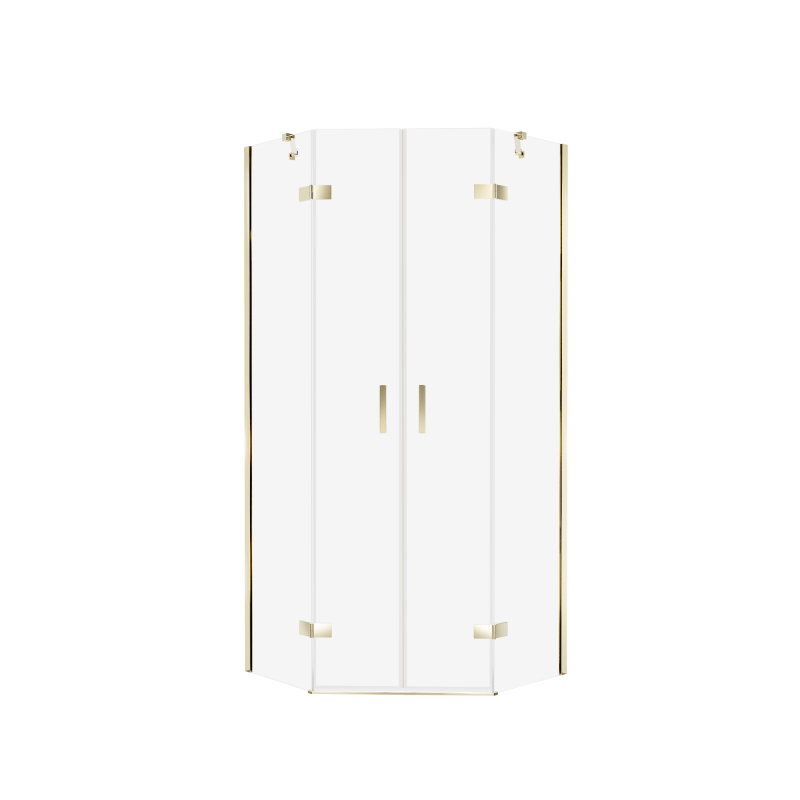 Kabina prysznicowa NESTA LIGHT GOLD 90x90x200 szkło 6 mm NEW TRENDY K-4584