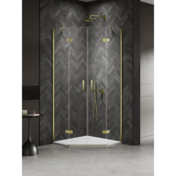 Kabina prysznicowa NESTA LIGHT GOLD 100x80x200 szkło 6 mm NEW TRENDY K-4585