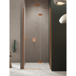Drzwi wnękowe NESTA COPPER BRUSHED 90x200 szkło 6 mm NEW TRENDY D-0920A